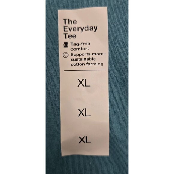 Sonoma Mens Everyday Tee XL Light Blue & Gray 50% Cotton 50% Polyester Long Slee - Picture 2 of 3